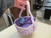 Pretty Lavender Fabric Easter Basket - NWT in Kingwood, Texas