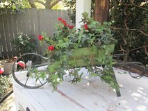 Beautiful Patio Cart Filled With Flowers in Kingwood, Texas